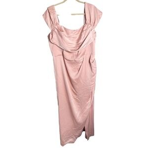 City Chic Plus Size Forbidden Love Maxi dress M/18 slight flaw Pink Formal